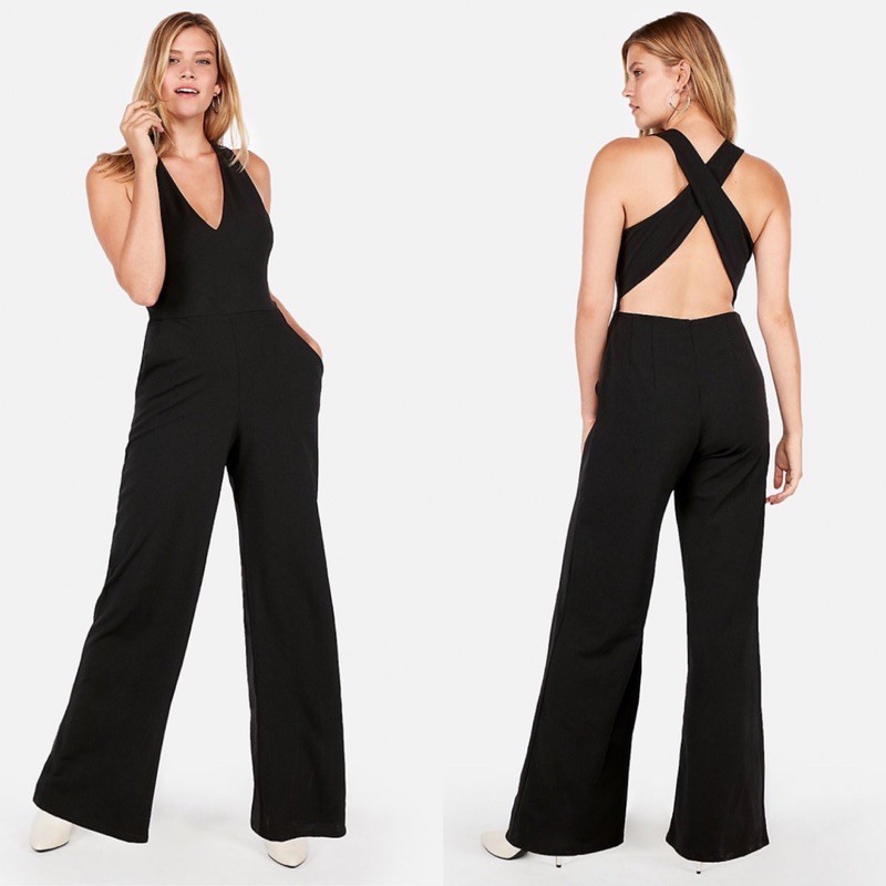 Jumpsuit Vạt Chéo Hở Lưng CRYSTAL SKY (CÓ BIG SIZE)