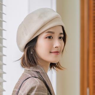 Unique design striped beret hat for women