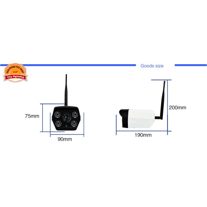 Camera an ninh giám sát wifi ngoài trời chống nước phần mềm YOOSEE (Bản lục giác)