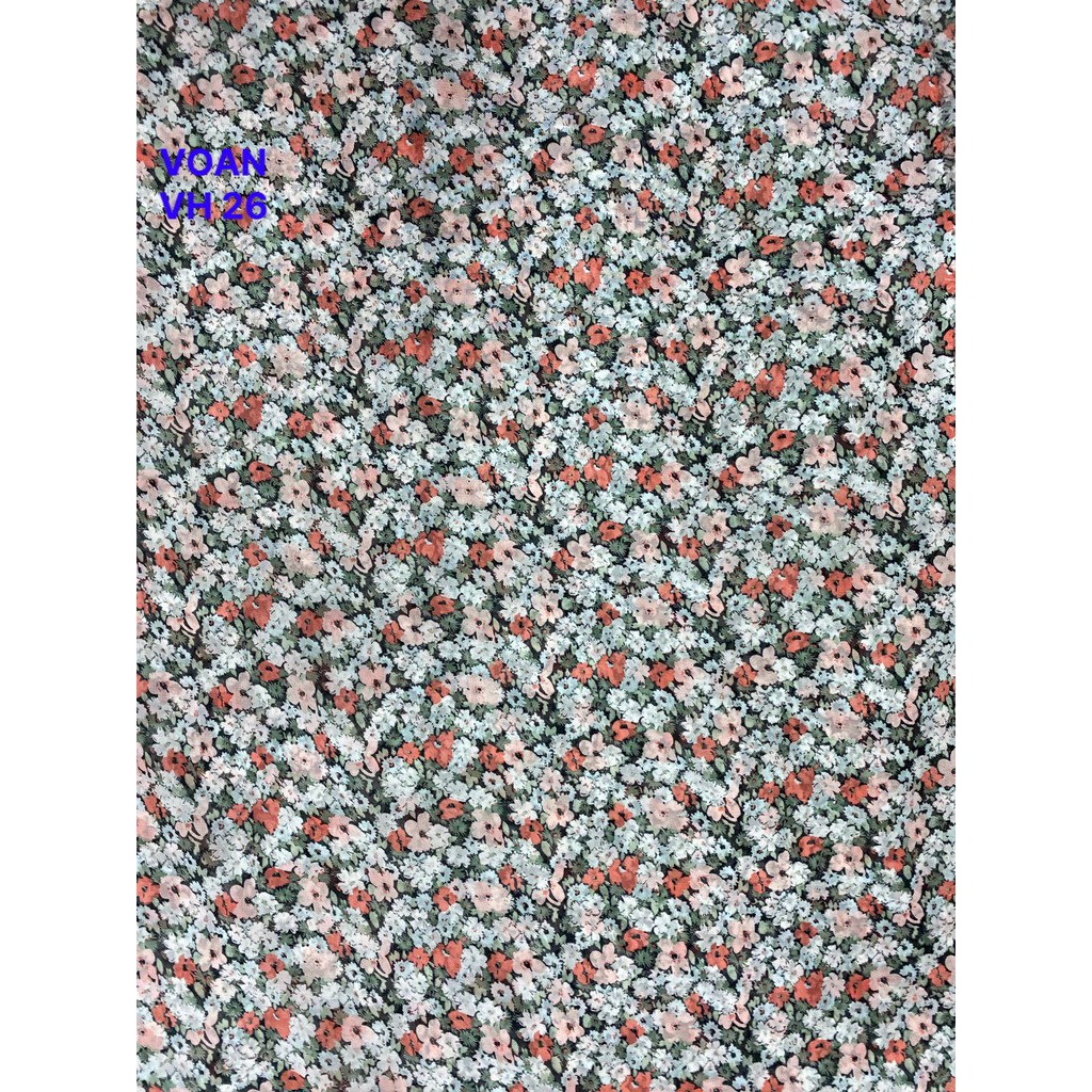 VẢI VOAN  HOA NHÍ - DÒNG VẢI THÔNG DỤNG - 1 MÉT X 1M5