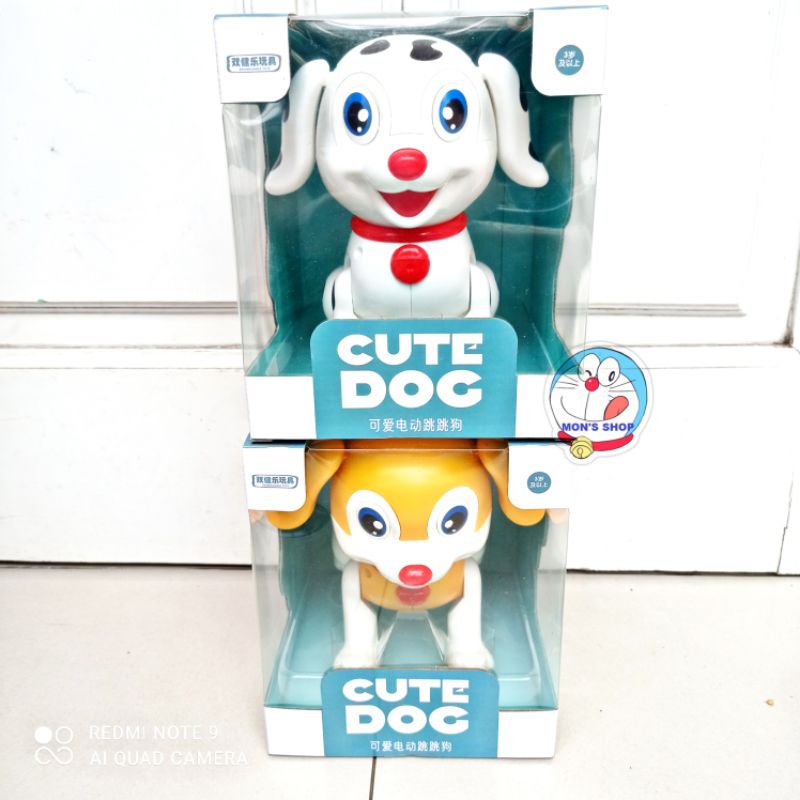 Đồ chơi chú chó dễ thương cute dog biết hát, vẫy đuôi dùng pin có âm thanh và ánh sáng