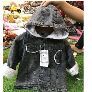 Áo khoác jean lót lông