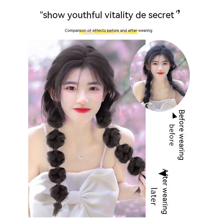 Bím Tóc Giả Thắt Bím Dễ Thương Cho Nữ