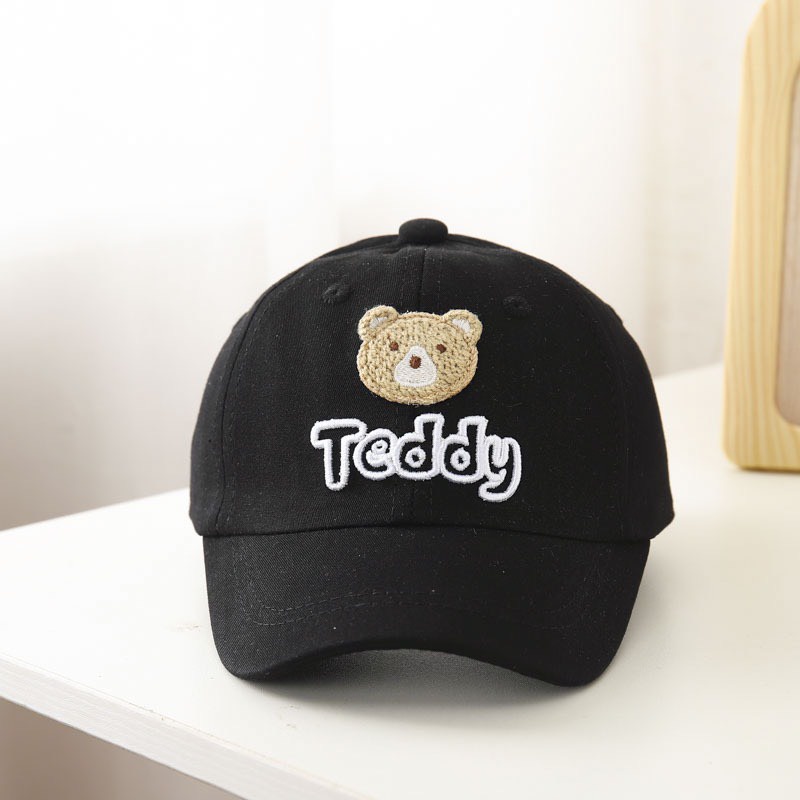 Mũ cho bé trai bé gái từ 2 đến 5 tuổi TINOKIDS nón trẻ em mùa hè hình in gấu teddy dễ thương vòm 50 đến 54cm