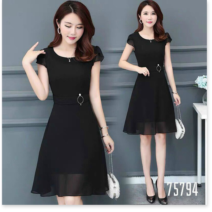 ĐẦM VOAN CHIFFON DÁNG SUÔNG,HỌA TIẾT TRƠN NHƯNG KHÔNG KÉM PHẦN SANG TRỌNG THỜI TRANG KOKO MI