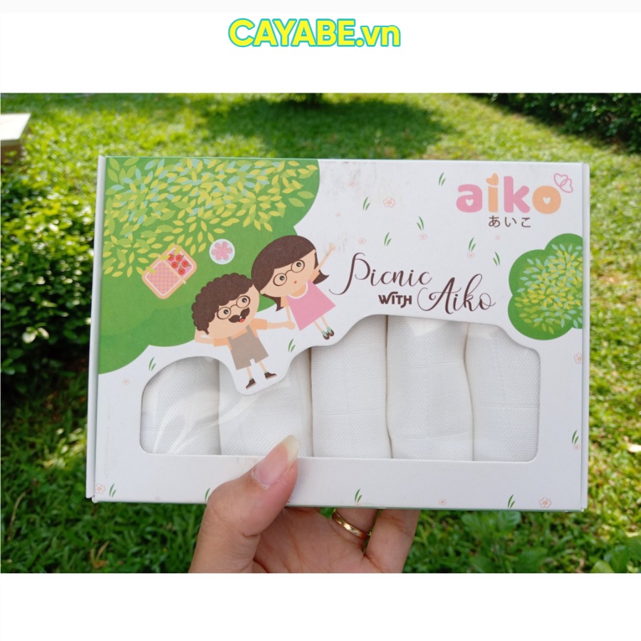 Khăn sữa in hình cao cấp Aiko - Size 25cm x 30cm