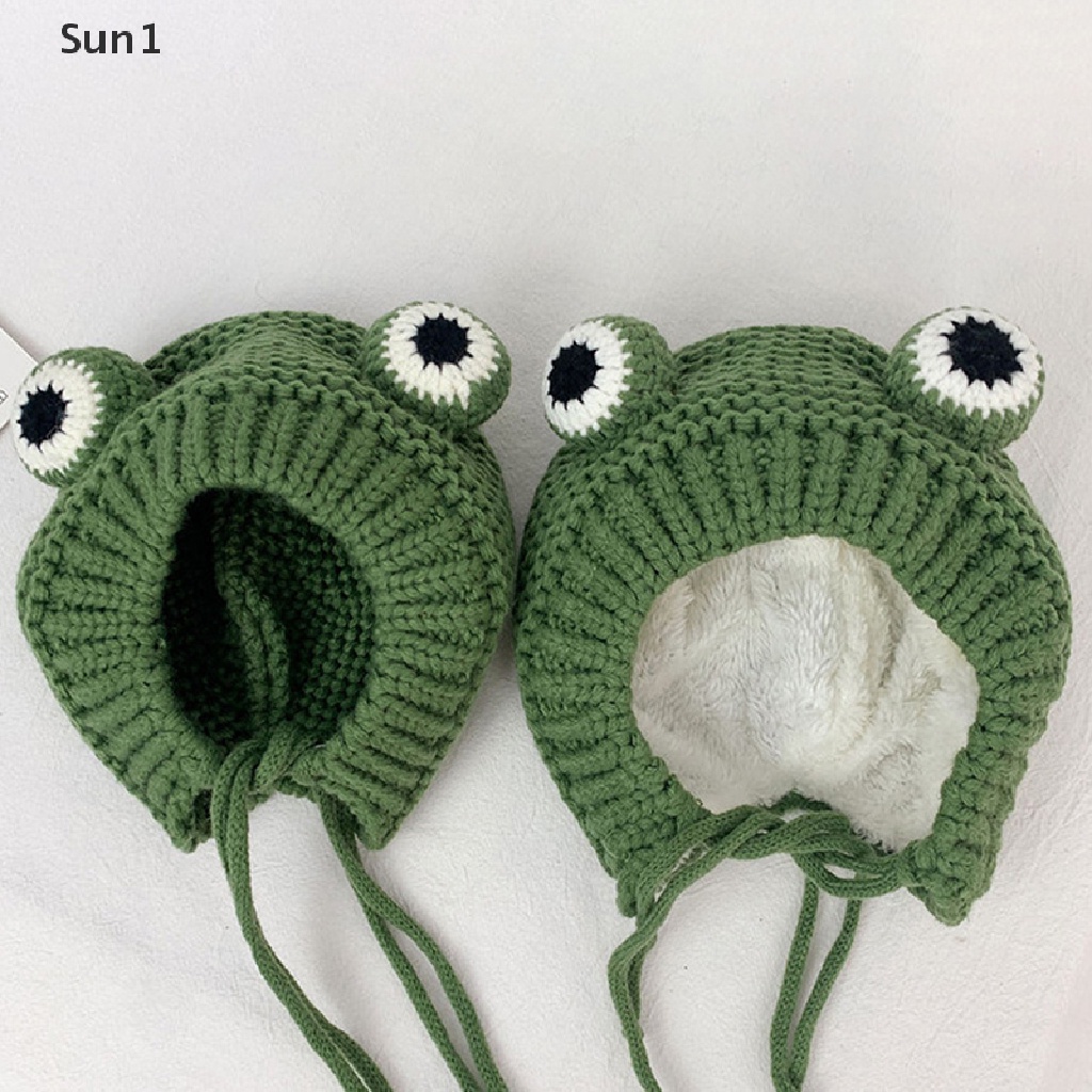1 &gt; Mũ Len beanie Hình Ếch Hoạt Hình Giữ Ấm Cho Bé
