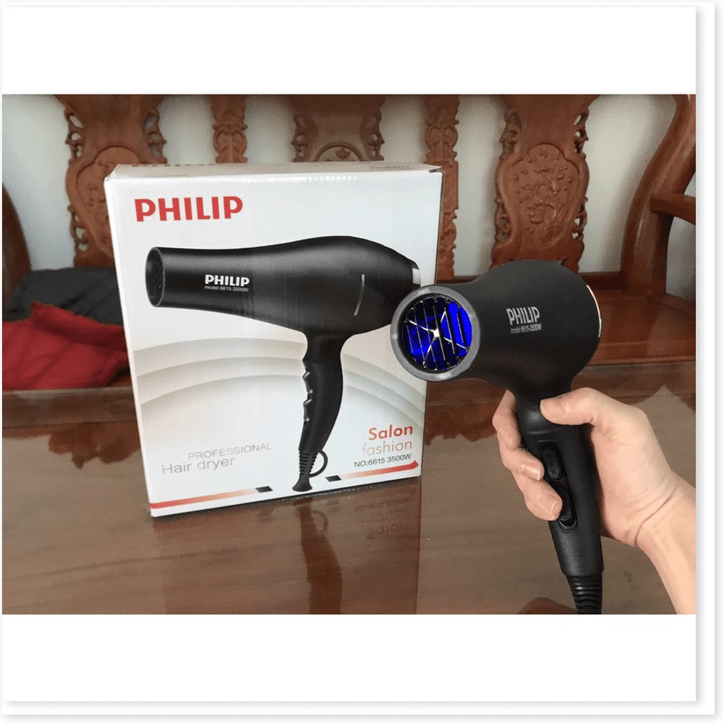 Máy sấy tóc Philip No.6615 phát sáng xanh 2 chiều nóng lạnh 3500W