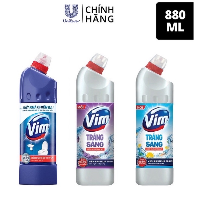 Chất Tẩy Rửa Bồn Cầu Vim 880Ml Diệt Khuẩn