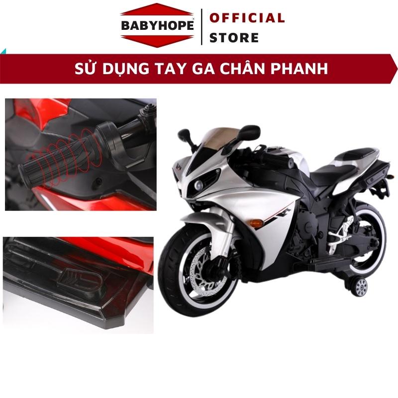Xe máy điện trẻ em R1 BAYBHOPE sử dụng tay ga chân phanh, dung lượng bình cao