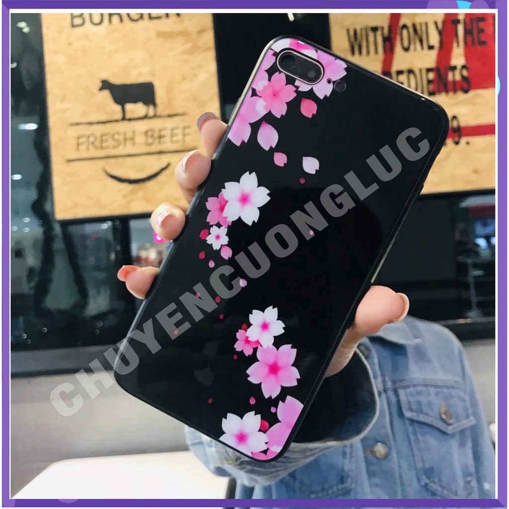 [HOT] Ốp Lưng Kính Cường Lực Cherry Blossom