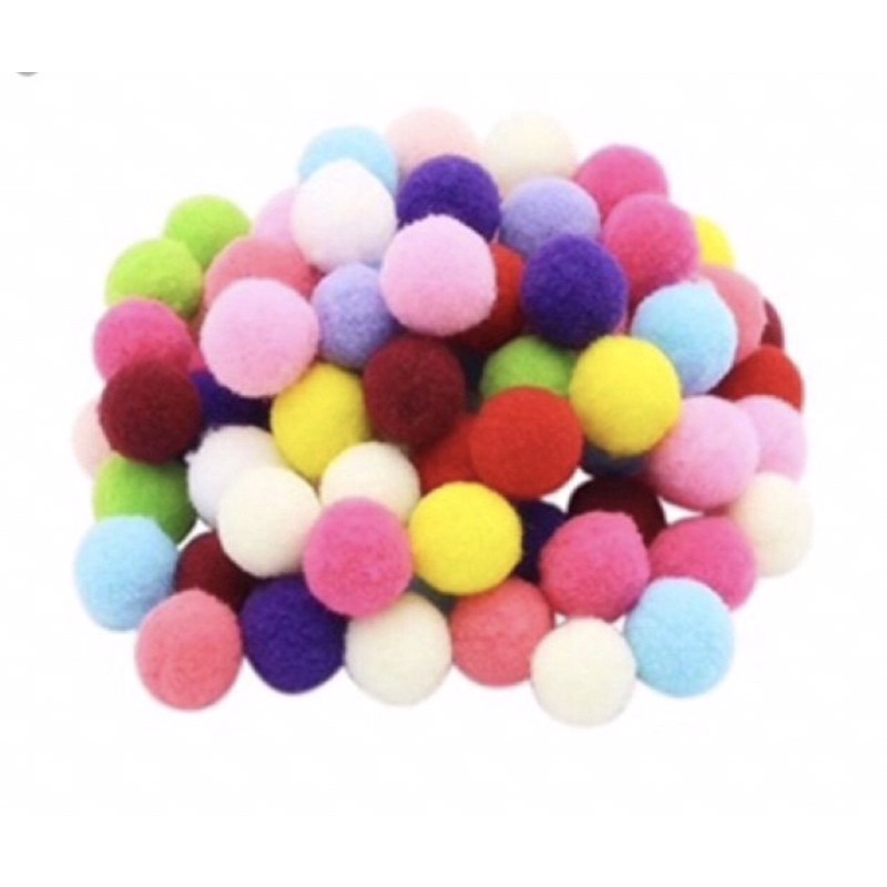Pom pom trang trí 2cm