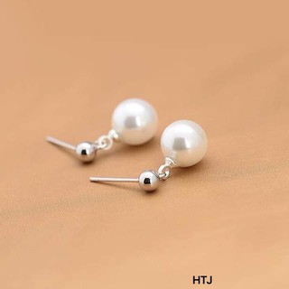 Bông tai bạc gắn trai MS35