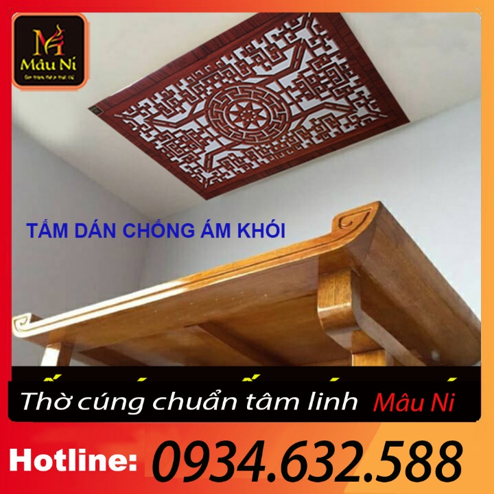 Sx - TẤM CHỐNG ÁM KHÓI  dán phòng thờ, dán lên trần nhà, không phải khoan
