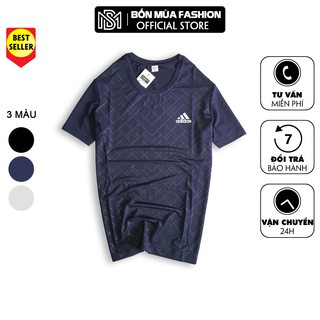 Áo phông nam ngắn tay - Áo T-Shirt nam cổ tròn dập vân chất thun lạnh nhiều màu sắc, ALT006