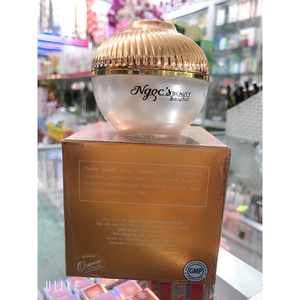 kem NGỌC'S BEAUTY SAIEHO VIP 8 IN 1 giảm nám- dưỡng trắng da -chống nắng-tái tạo da 30g