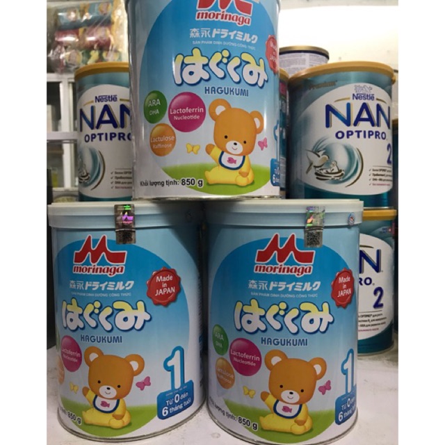 Sữa Morigana Số 1 hộp 850g dành cho trẻ từ 0-6 Tháng ( Hàng Không Quai )