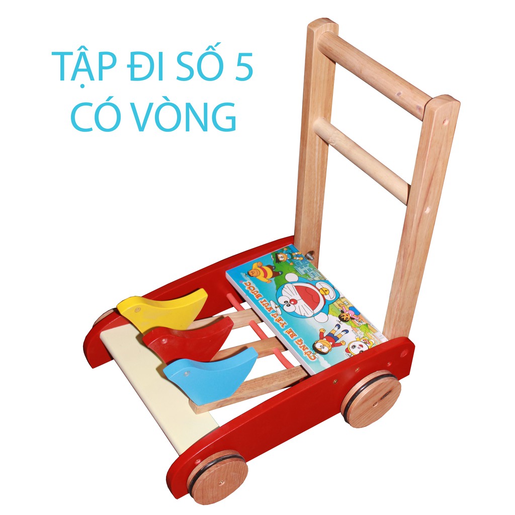 Xe gỗ tập đi (có vòng) - Song Son ( loại 1)