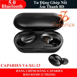 Tai Nghe Bluetooth 5.0 CAPARIES V4 (Tai Nghe Không Dây) Chống Nước - Chống ồn - Tích Hợp Micro - Tự Động Kết Nối