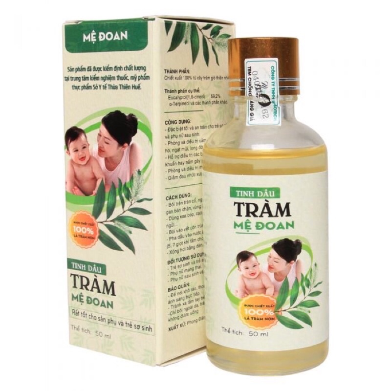 Tinh dầu tràm Mệ Đoan 50ml nguyên chất 100% cho mẹ và bé