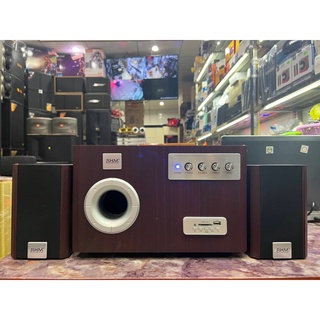Loa vi tính rhm rm281bt: có bluetooth, công suất lớn 60w, âm thanh chuẩn, ấm. vỏ gỗ cao cấp