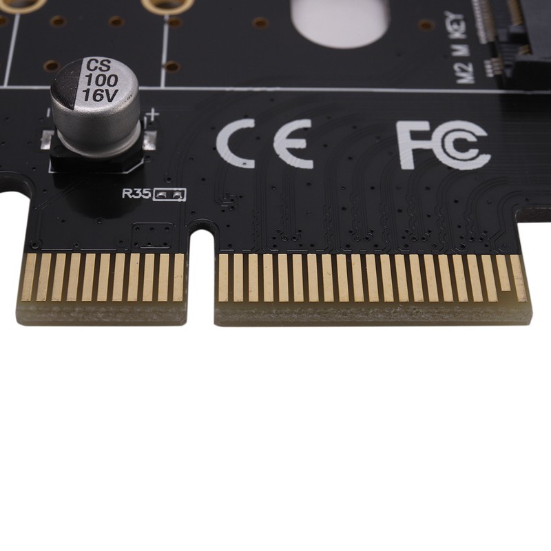 【AA】Pci-E Pci Express 3.0 X4 To Nvme M.2 M Key Ngff Ssd Pcie M2 Riser Card Adapter