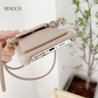 Solid leather soft phone case suitable for iPhone 15 14 Pro Max 13 11 12Pro Max phone case diagonal cross neck strap X XR XSMAX 7 8PLUS MINI protective case