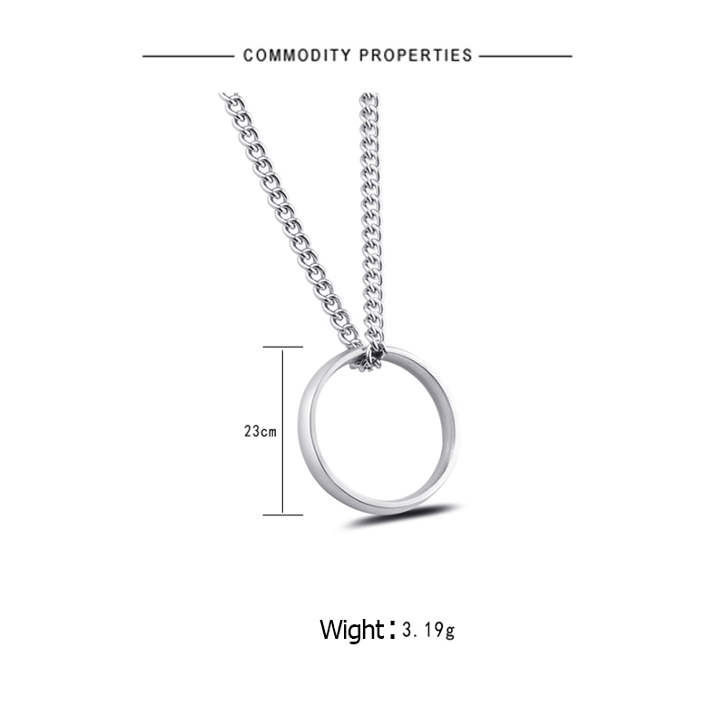 Vòng Cổ Phối Mặt Tròn Đơn Giản Cá Tính Cho Nam