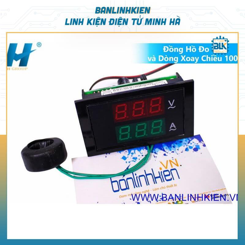 Đồng Hồ Đo Vôn và Dòng Xoay Chiều 100A 300V