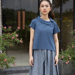 Áo Thun Nữ Milvus cổ cách điệu BRP012W