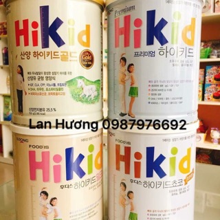 Sữa Hikid vị Vani, socola, tách béo
