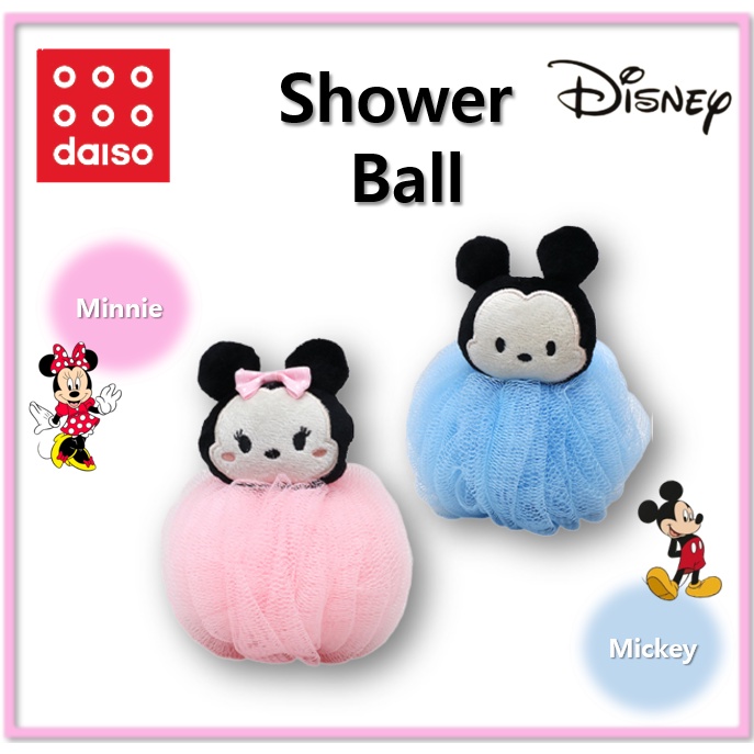 [DAISO Korea] Bông Tắm 2 Loại Chuột Mickey / Minnie