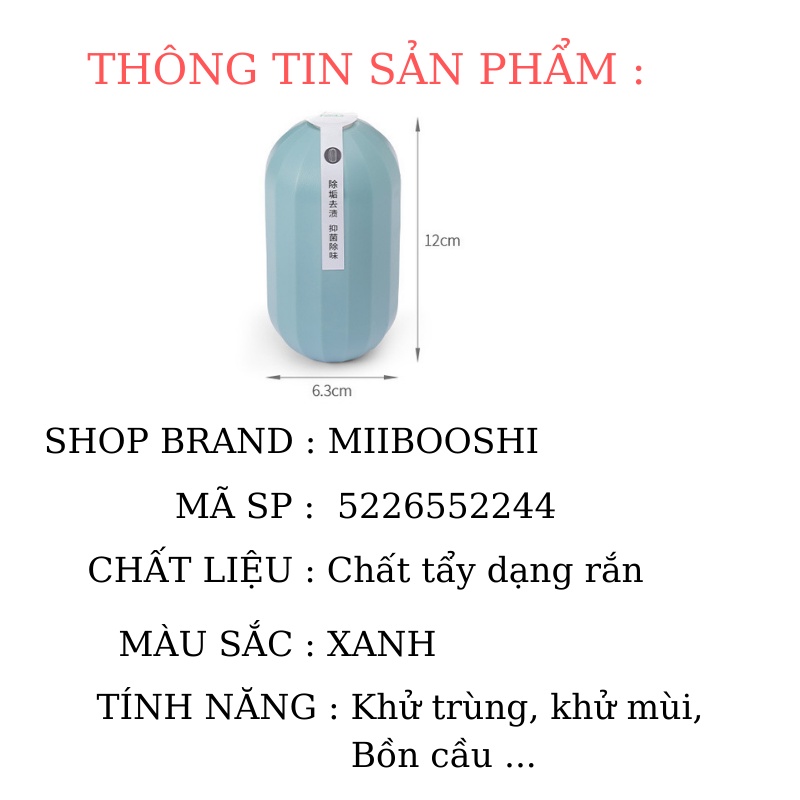 Chai thả bồn cầu Nhật Bản axit hữu cơ khử mùi hôi diệt khuẩn nhà vệ sinh tạo mùi thơm MiibooShi 5226552244