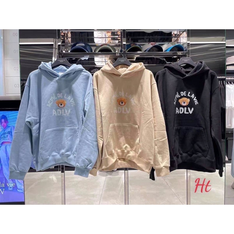 áo hoodie nỉ bông in gấu ADVL