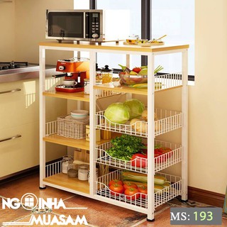 Kệ để lò nướng, lò vi sóng, kệ bếp 4 tầng YL193 - 90x35x123 cm