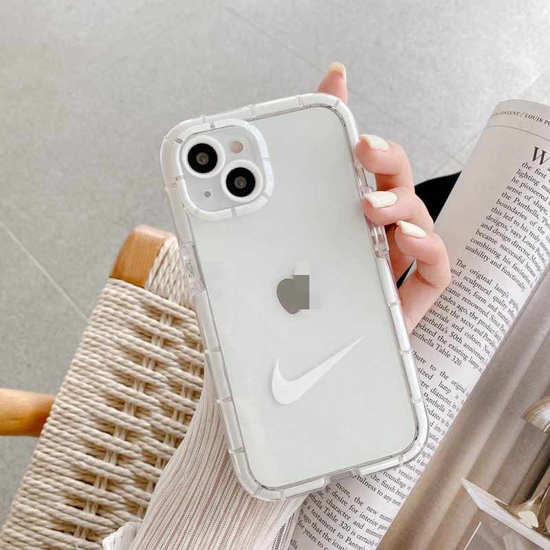 Phát sáng vào ban đêm Silicone mềm Ốp lưng iP iPhone 11 12 Pro Max X XS XR Max Đen Hồng Logo Nike Bàn thời trang nam Shin Case