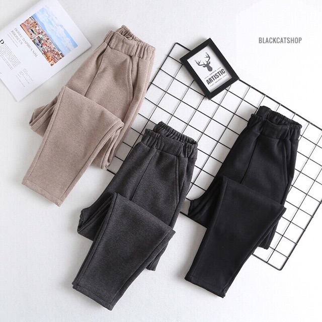 Quần baggy umi dạ gân giữa nữ( kèm video) | BigBuy360 - bigbuy360.vn