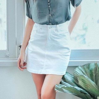 Váy denim trắng