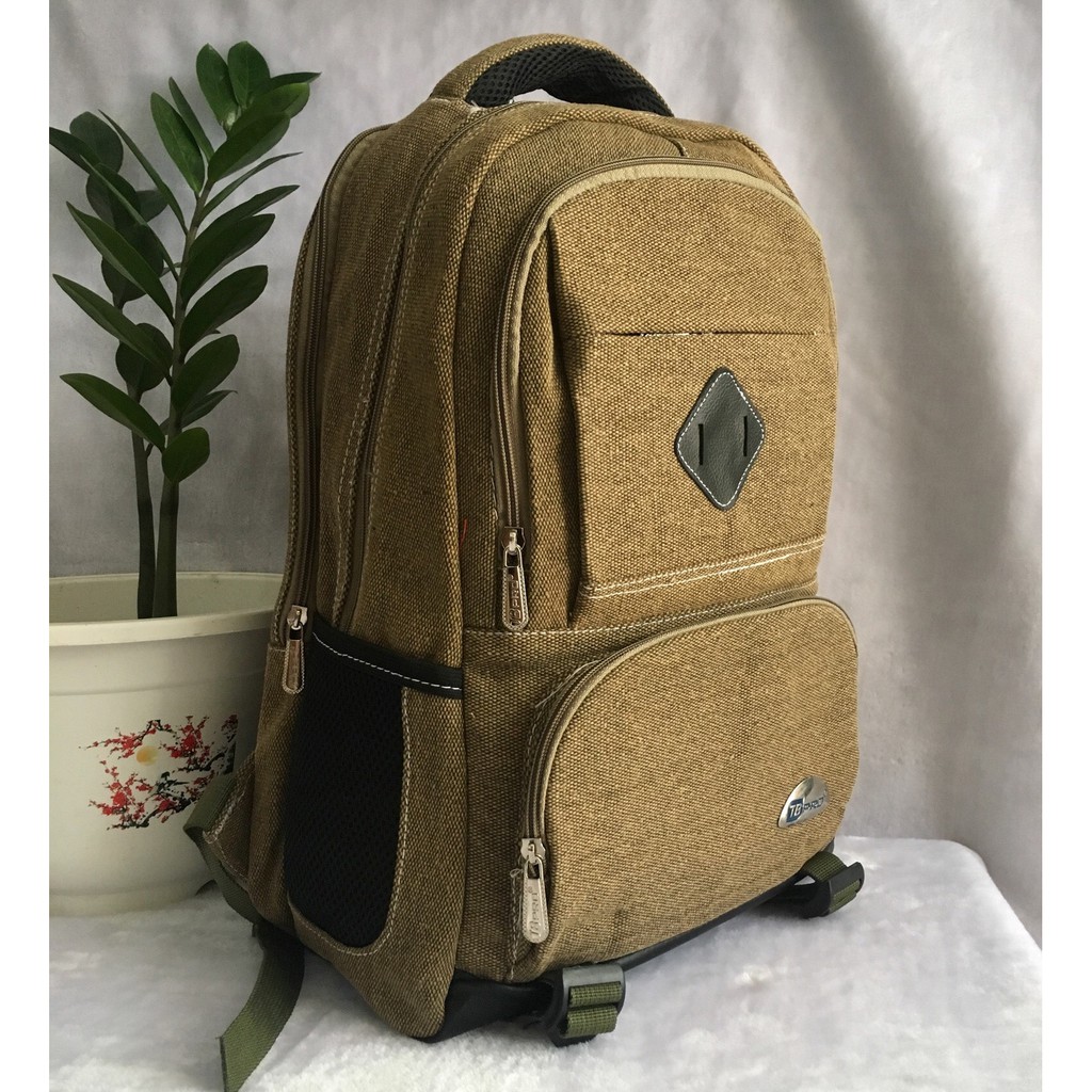 42x30cm - BALO LAPTOP VẢI BỐ  ĐI HỌC ĐI CHƠI PHONG CÁCH HÀN QUỐC CHO NAM NỮ - TB01