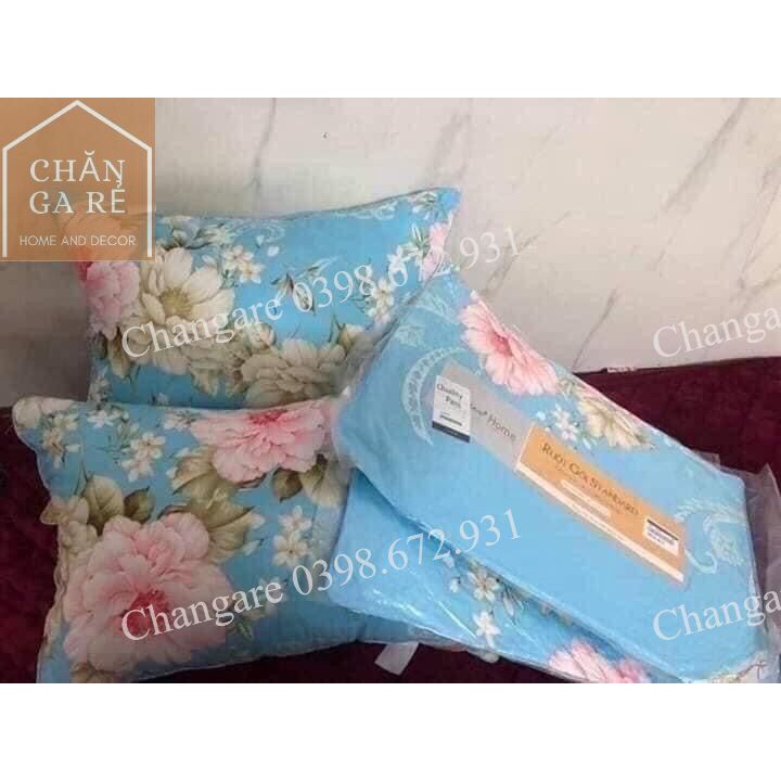 Ruột gối bông gòn mẫu hoa trà xanh ruột gối nằm kích thước 45x65cm