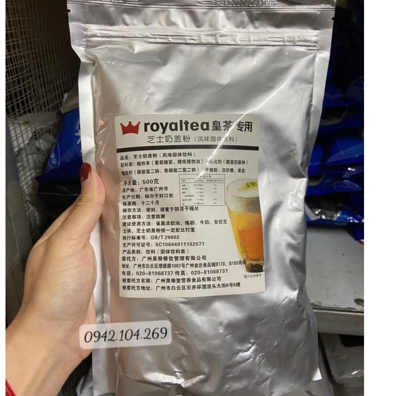 Bột Cheese Royaltea gói 500g/ Bột Tạo Màng Sữa Milk Foam Royaltea gói 500g