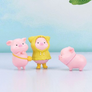 [CUTE] Mô hình heo, tiểu cảnh dễ thương bày bàn học, chậu cây, tủ sách