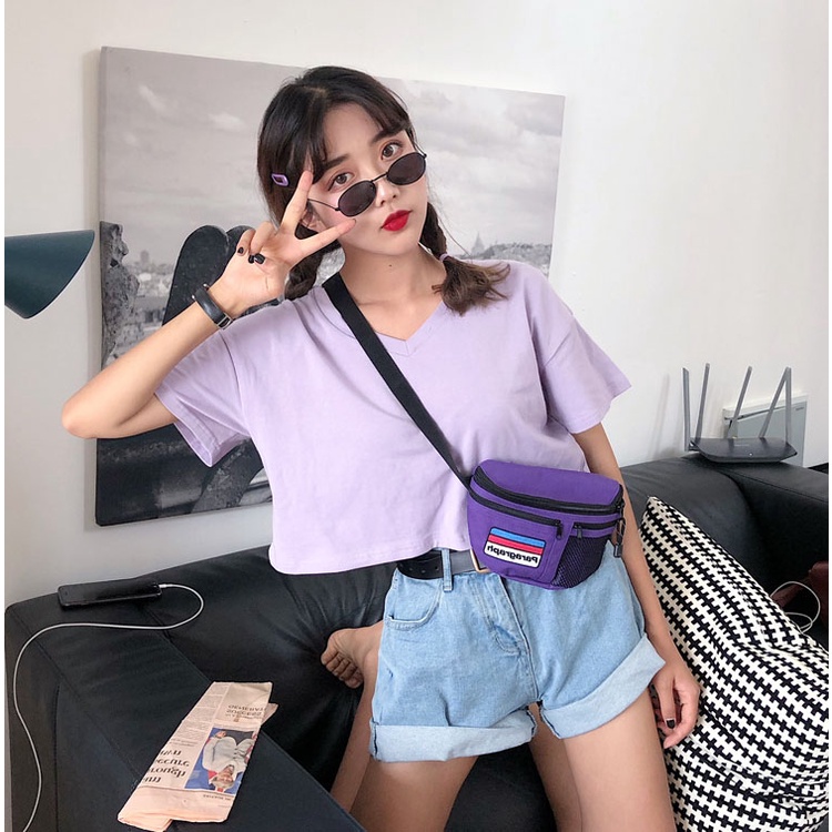 Áo croptop nữ thun cotton tay ngắn form rộng kiểu ulzzang đẹp