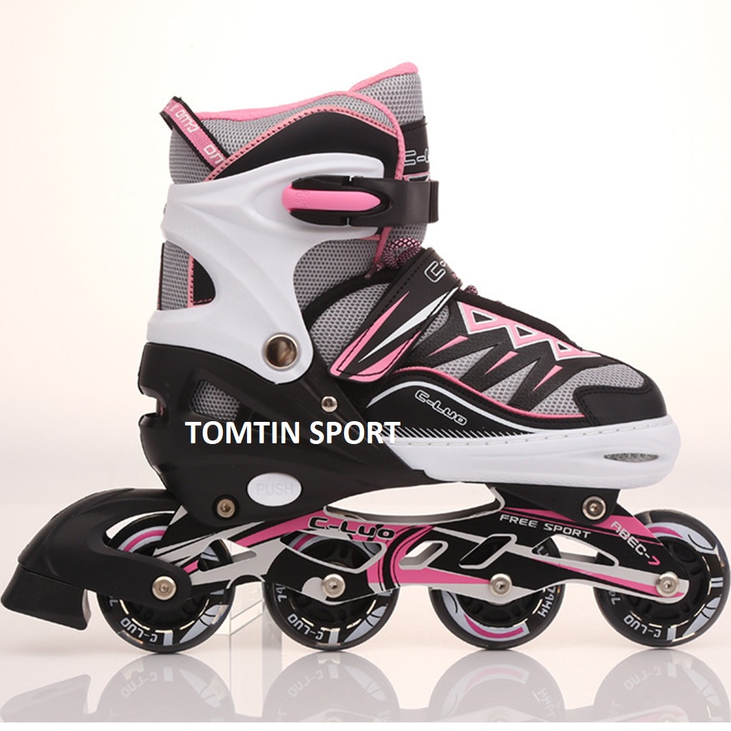 Giày trượt patin trẻ em tặng bảo hộ chính hãng CLUO với bánh cao su sáng led trượt mượt và êm, quà tặng [TOMTIN SPORT]