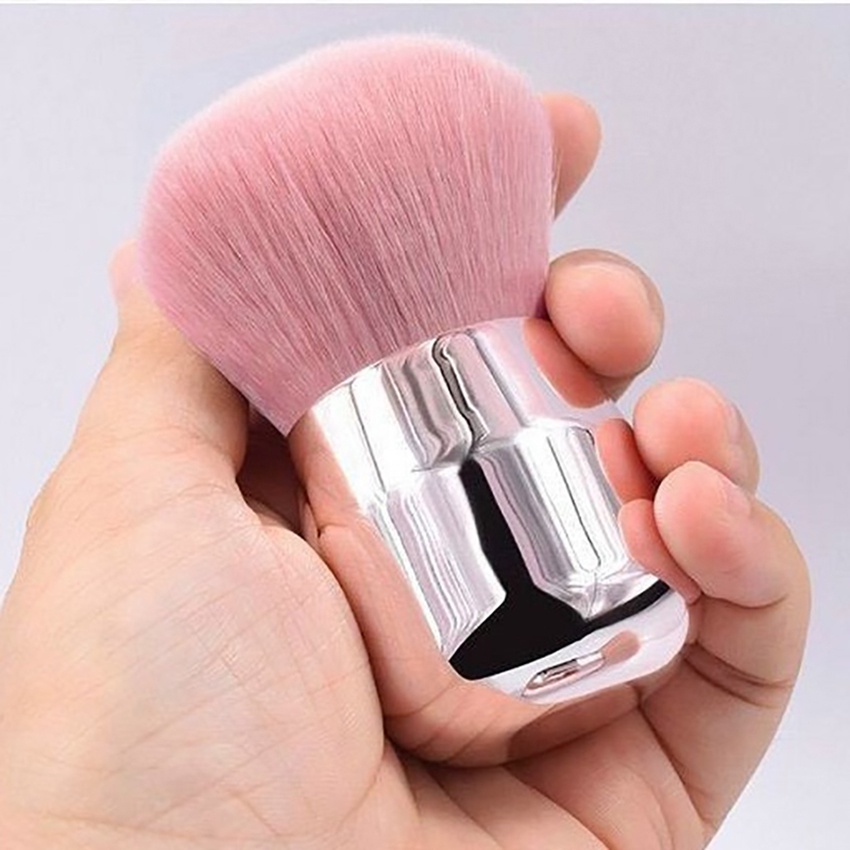 Chổi phủi bụi nail cán ngắn lông mềm hồng cao cấp, dụng cụ làm nail Jeliva Chính Hãng