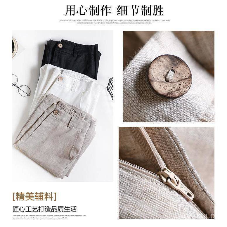 Quần Dài Cotton Lanh Ống Rộng Lưng Thun Co Giãn Thời Trang Cho Nữ