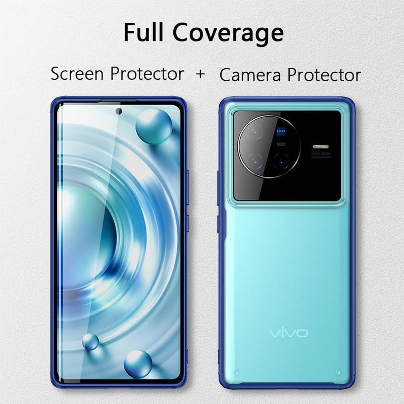 Ốp Điện Thoại PC Nhám Đơn Giản Chống Dấu Vân Tay Cho VIVO X80 X70 Pro Plus