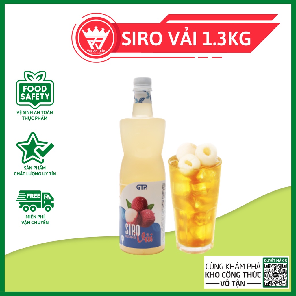 Siro Vải GTP 1.3KG - Hương Vị Đậm Đà, Vị Ngọt Tự Nhiên