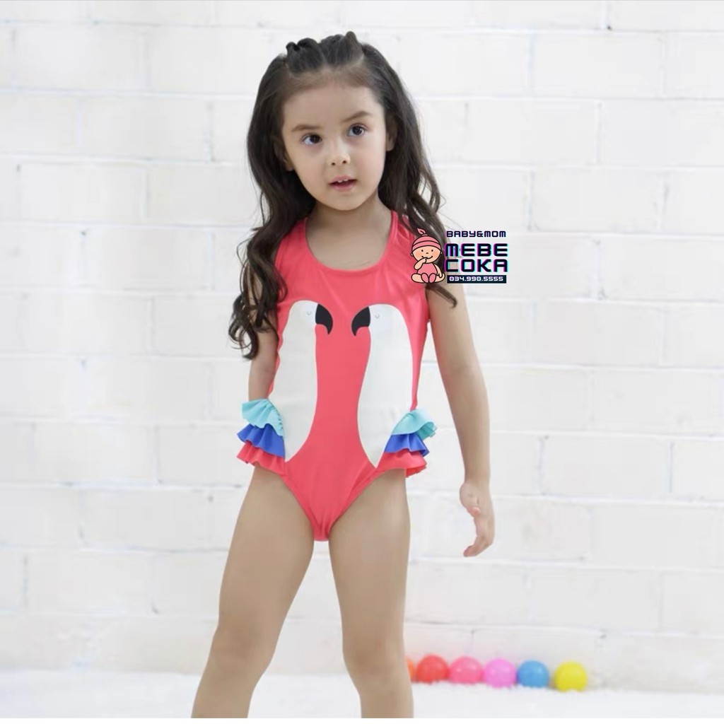 Đồ bơi cho bé gái ,bộ đồ BIKINI trẻ em chất LYCRA Hàn cao cấp họa tiết siêu dễ thương (tặng kèm mũ)
