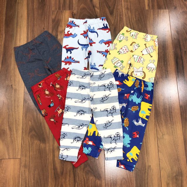 Set 5 quần bozip cotton dài bé trai/ bé gái